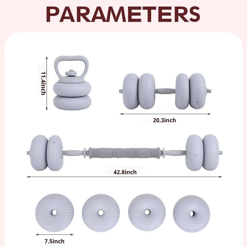 3-in-1 Soft Shell Adjustable Dumbbell Set