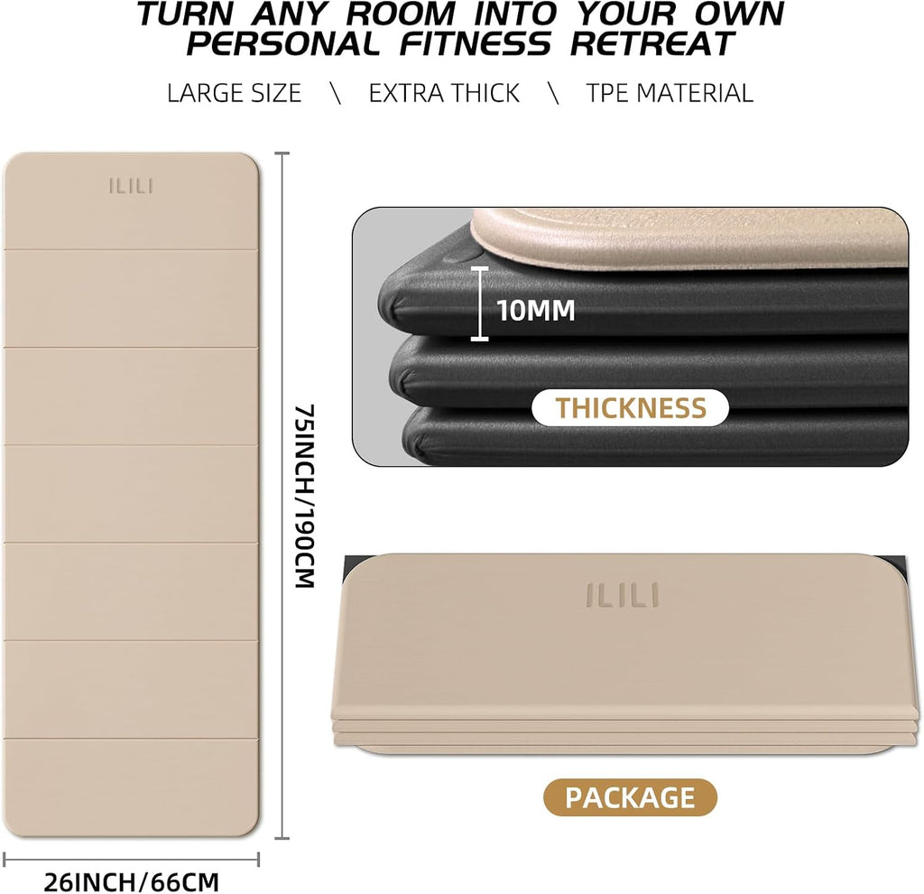 Extra Long TPE Foldable Thick Yoga Mat