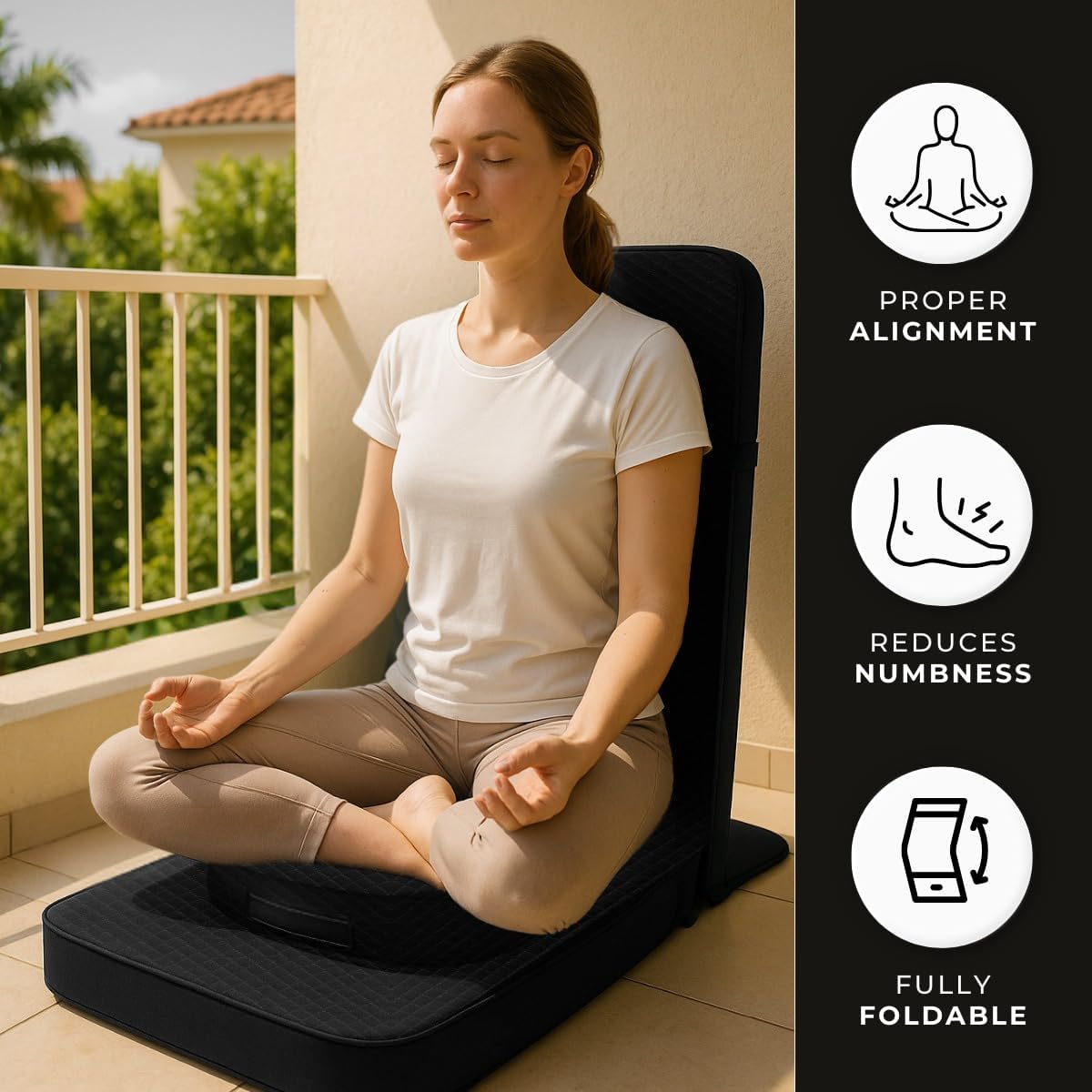 4-in-1 Ergonomic Folding Meditation Chair