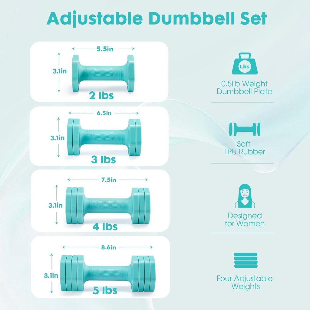 4-in-1 Soft Handle Dumbbell Set