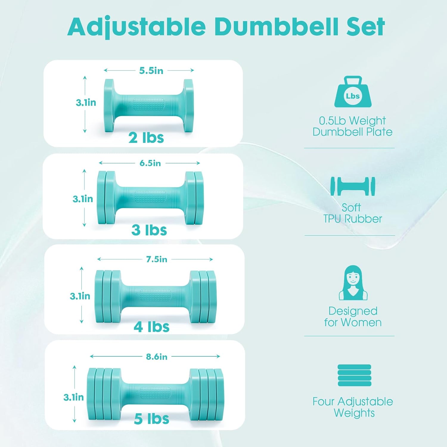 4-in-1 Soft Handle Dumbbell Set
