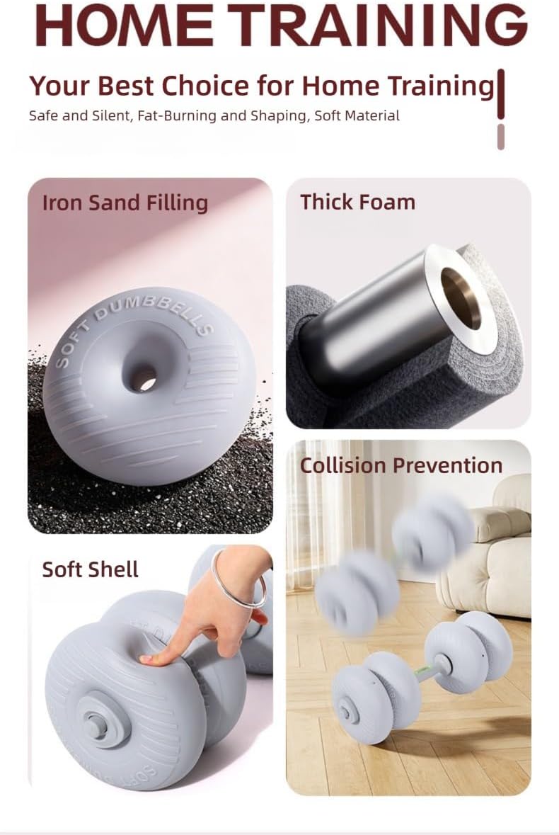 3-in-1 Soft Shell Adjustable Dumbbell Set