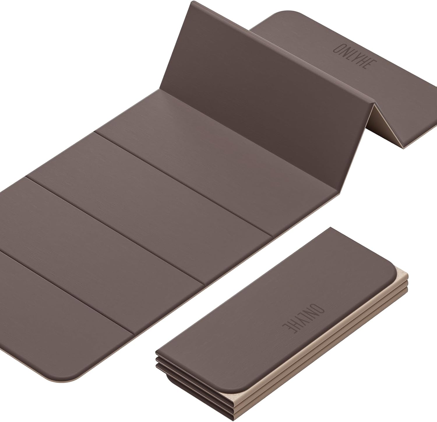 Milk Coffee Black Foldable 8mm Yoga Mat