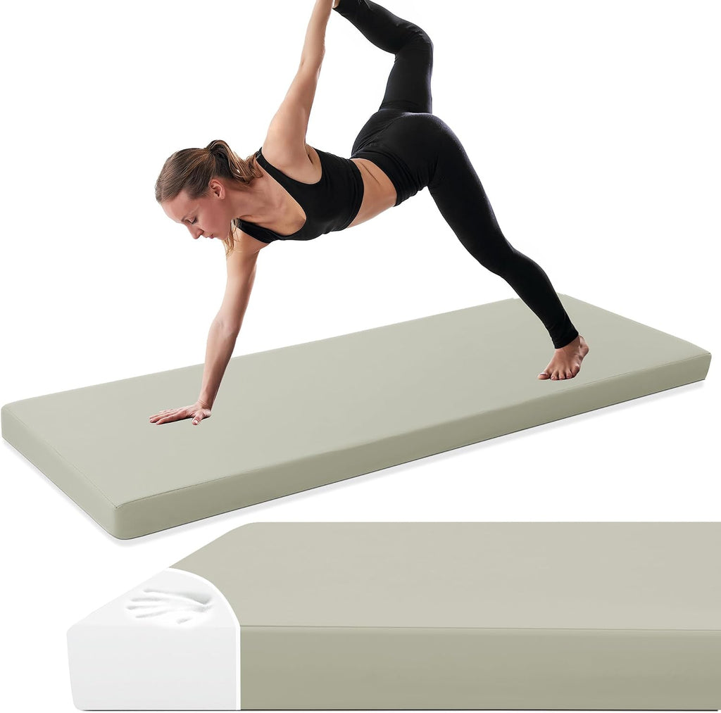 3 Inch Thick PU Leather Foam Yoga Mat