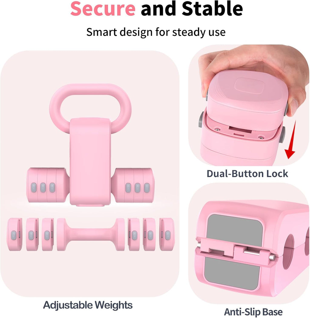 2-in-1 Adjustable Dumbbell Kettlebell Set