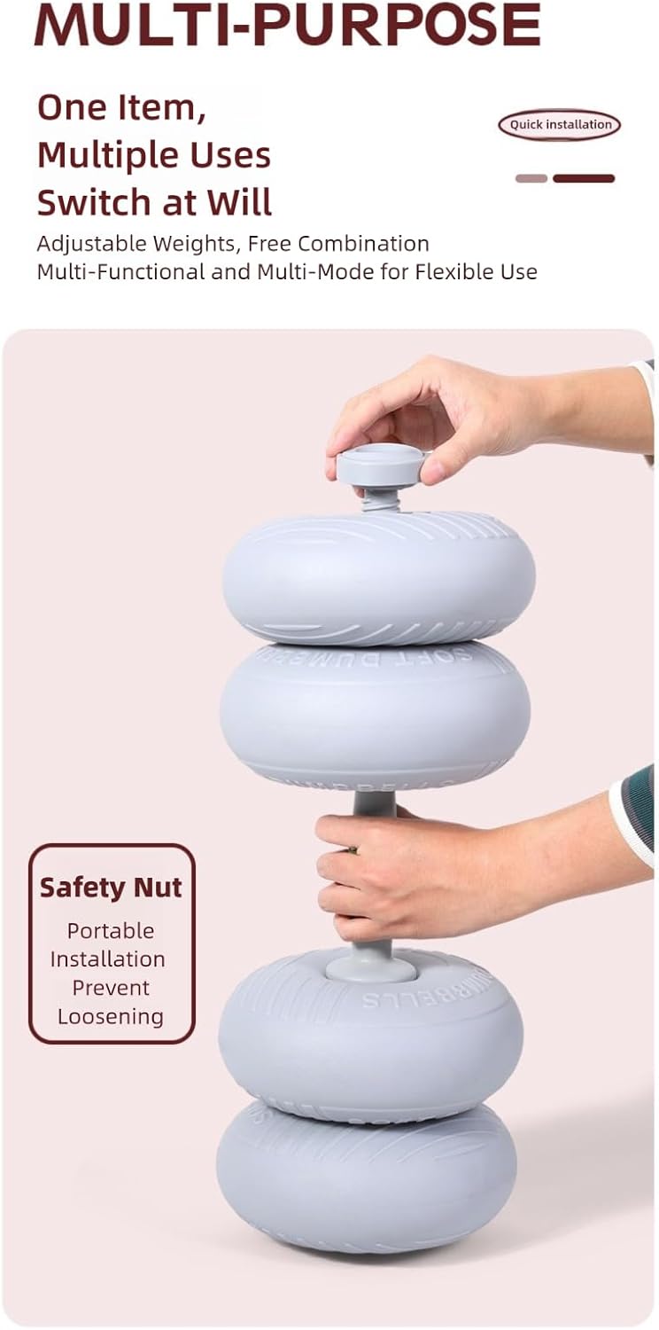 3-in-1 Soft Shell Adjustable Dumbbell Set