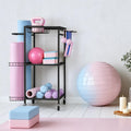 Metal Wheeled Gym Storage Rack
