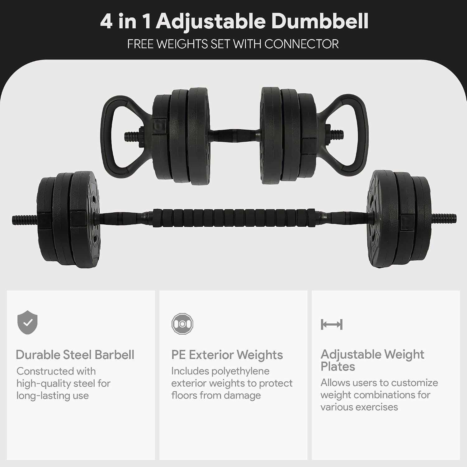 Multi-Functional Convertible Dumbbell Weight Set