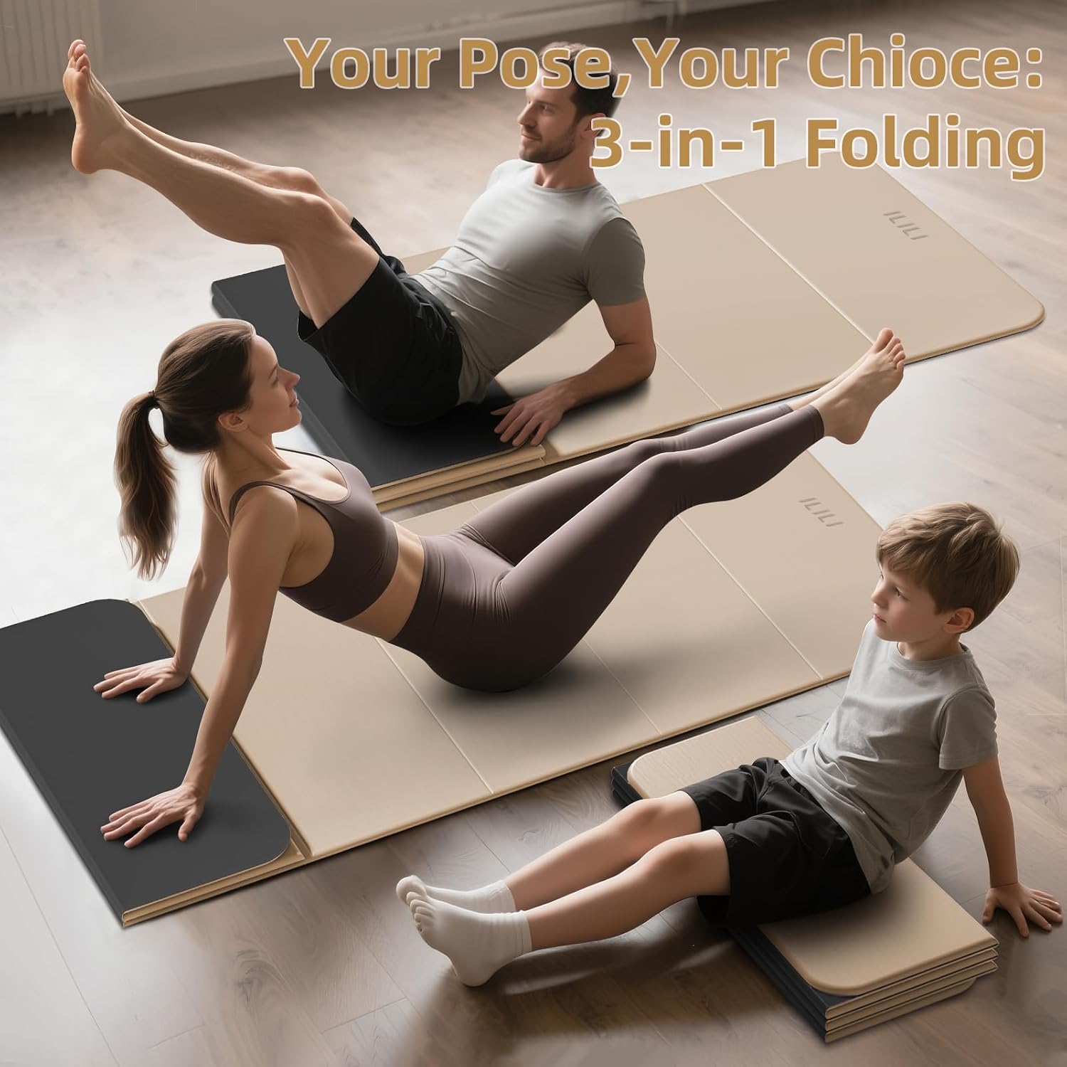 Extra Long TPE Foldable Thick Yoga Mat