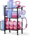 3-Tier Wheeled Gym Storage Rack
