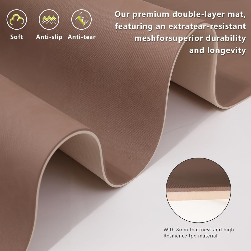 Wide Extra Thick Fitness Yoga Mat With Carry Strap