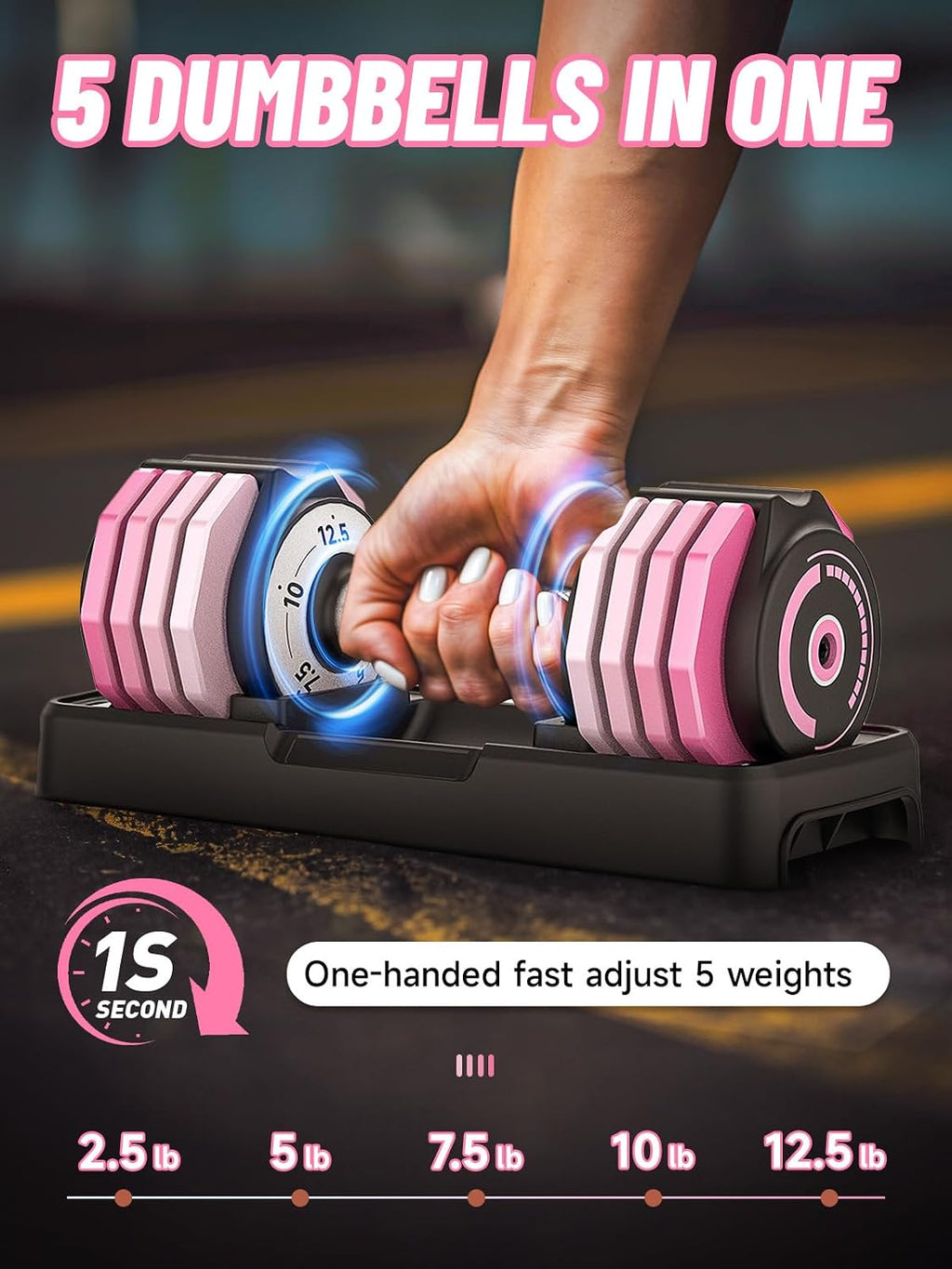 Fast Adjustable Compact Dumbbell Set