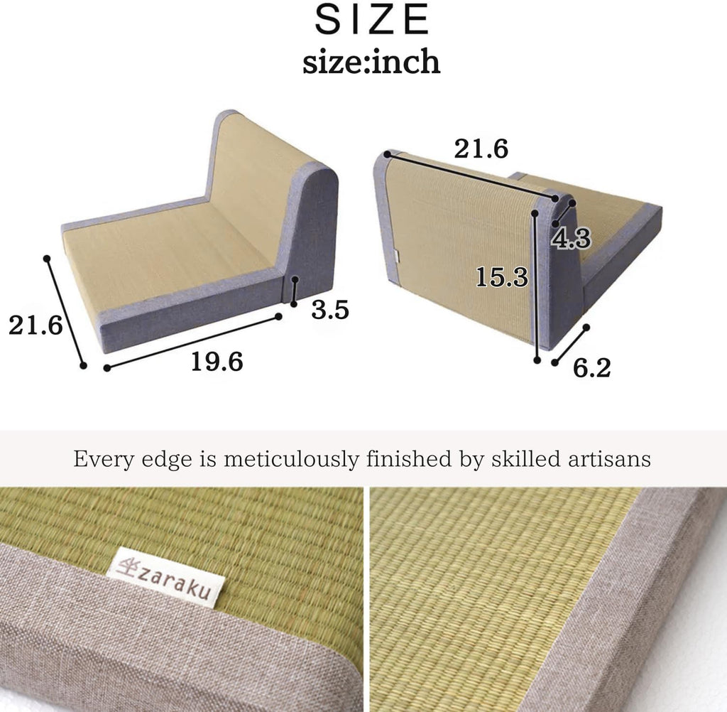 Natural Igusa Tatami Meditation Chair
