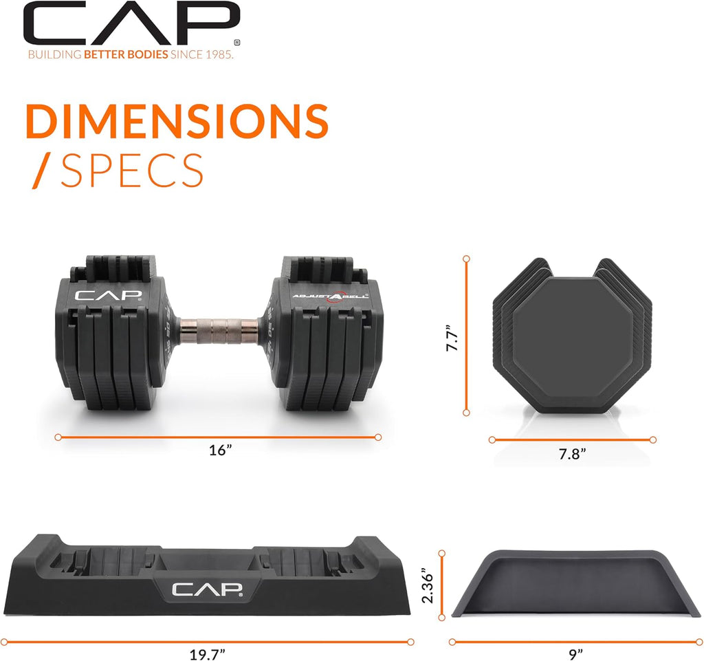 Premium Quick Select Adjustable Dumbbells