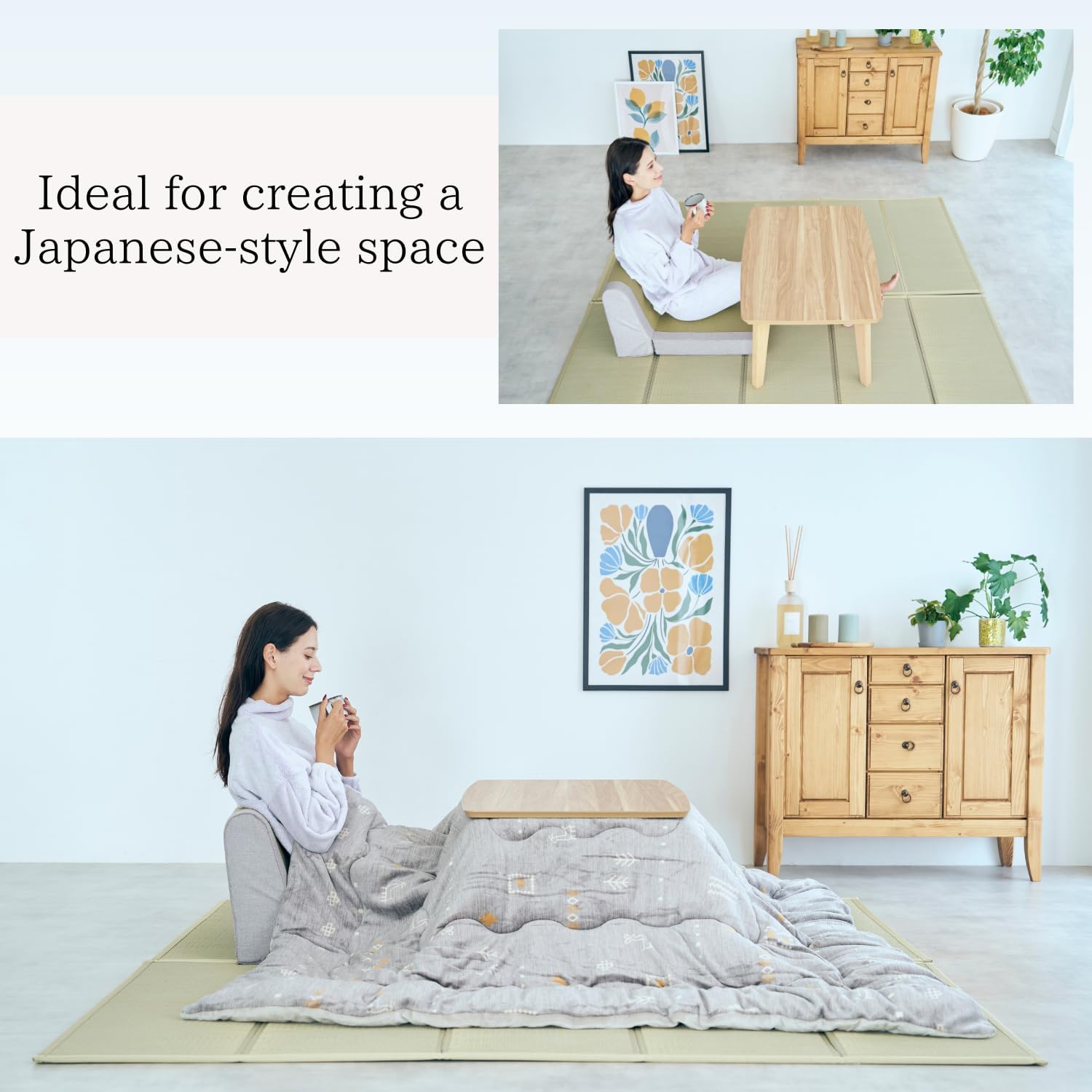 Natural Igusa Tatami Meditation Chair