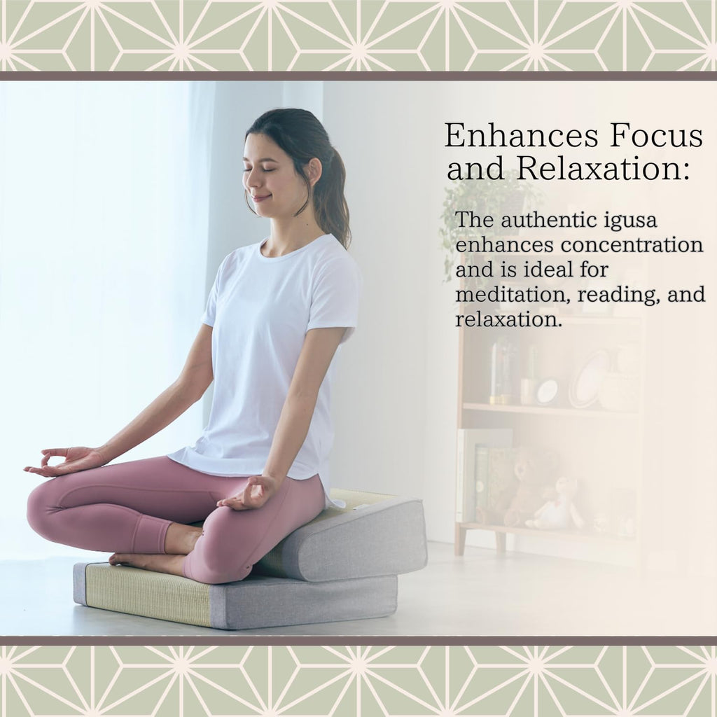 Natural Igusa Tatami Meditation Chair