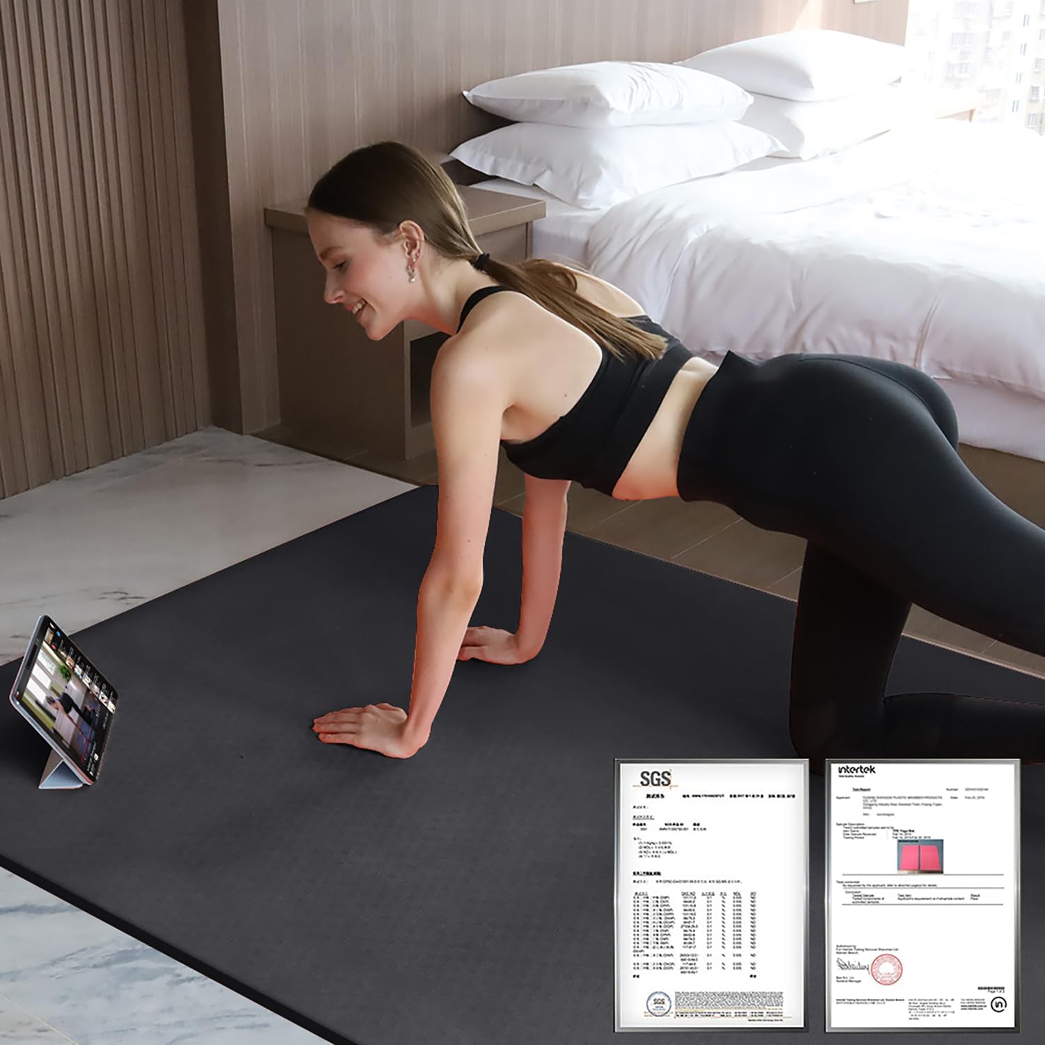 Large 1/2" Thick TPE Non Slip Yoga Mat