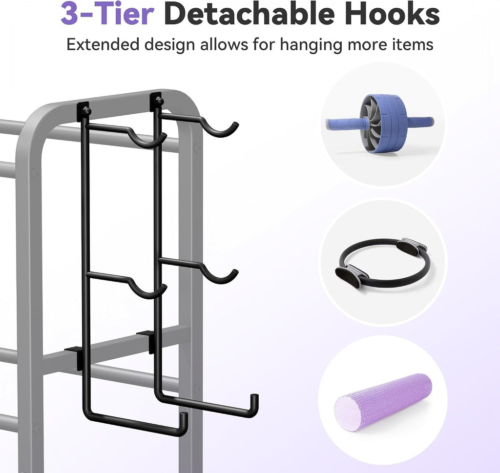 3-Tier Wheeled Gym Storage Rack