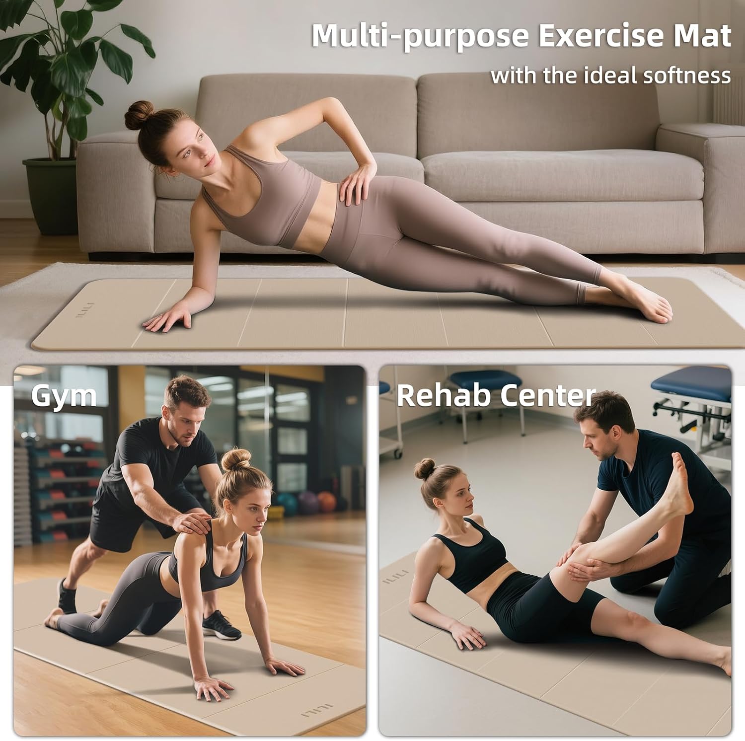 Extra Long TPE Foldable Thick Yoga Mat