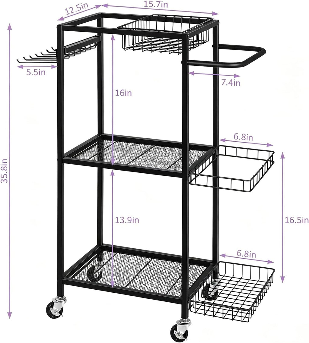 Metal Wheeled Gym Storage Rack