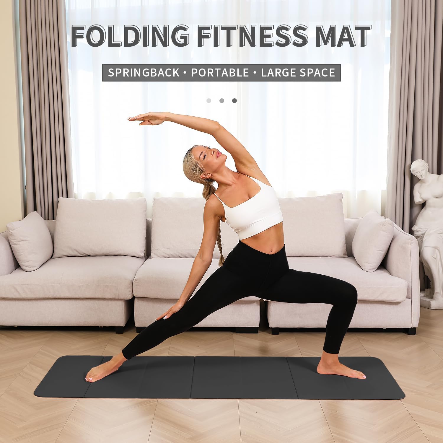 10mm Extra Thick Foldable Non Slip Yoga Mat