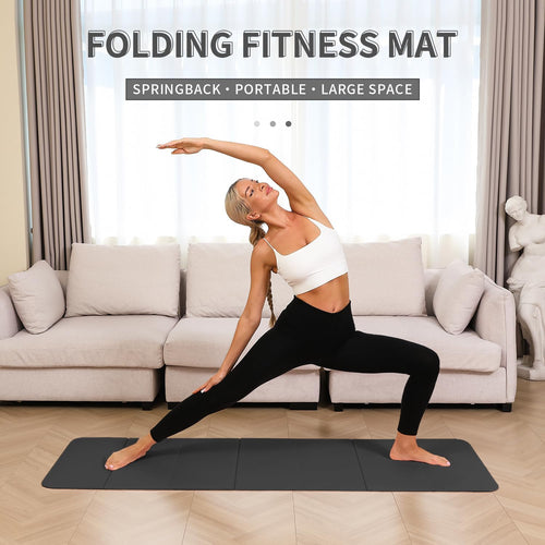 10mm Extra Thick Foldable Non Slip Yoga Mat