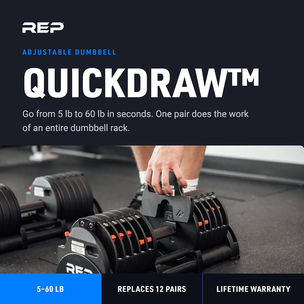 Quickdraw Multi-Range Adjustable Dumbbells