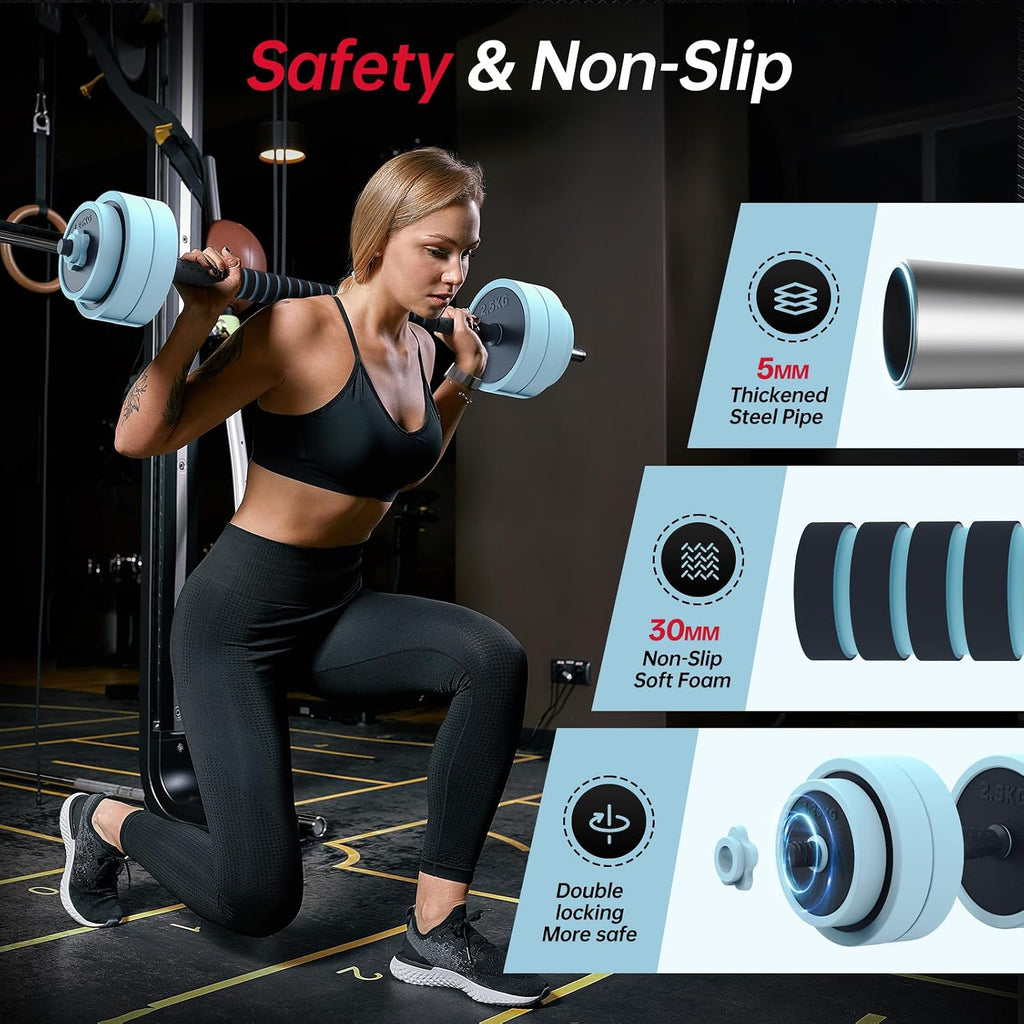 5-in-1 Convertible 45lbs Adjustable Dumbbell Set