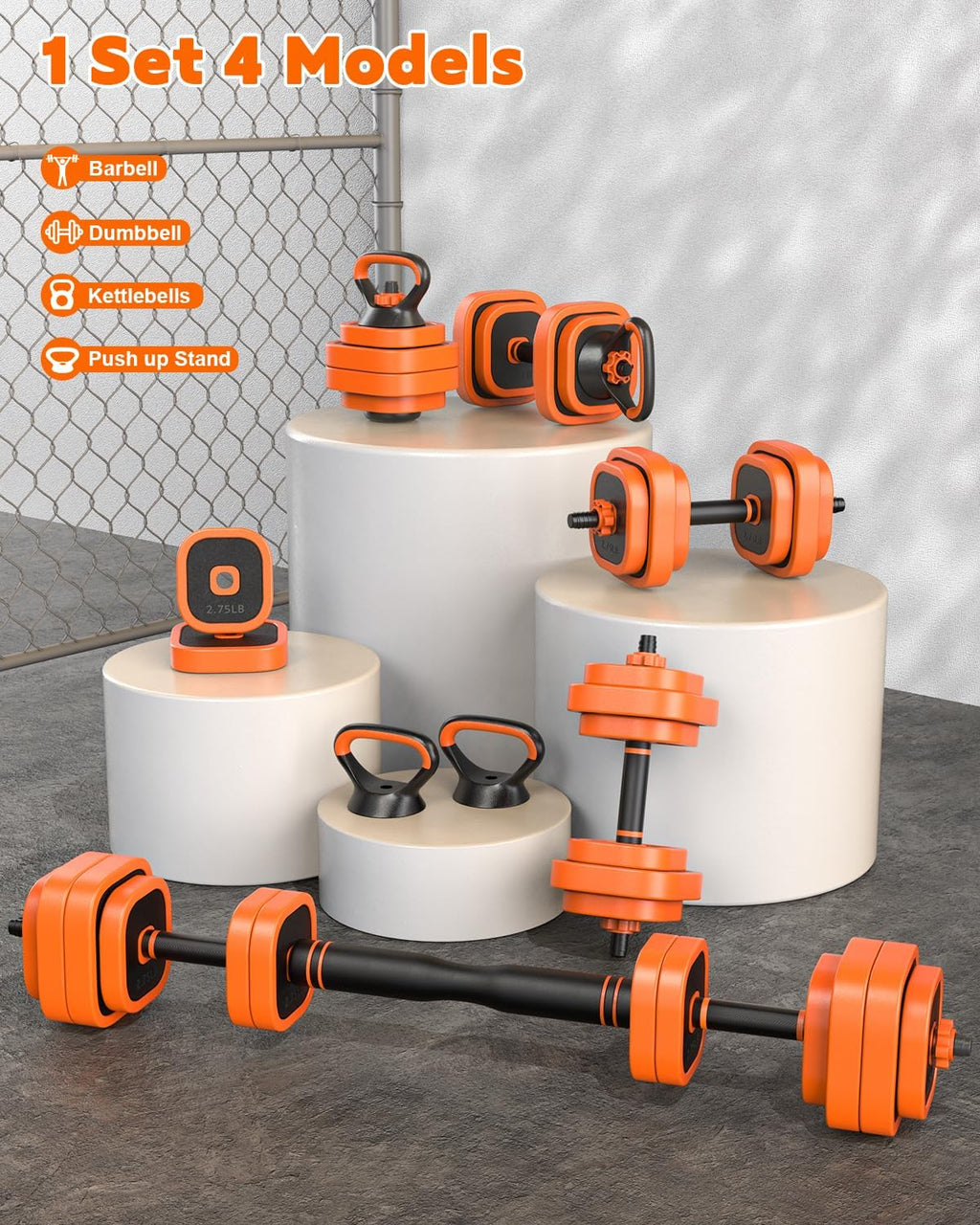 4-in-1 Adjustable Dumbbell Weight Set