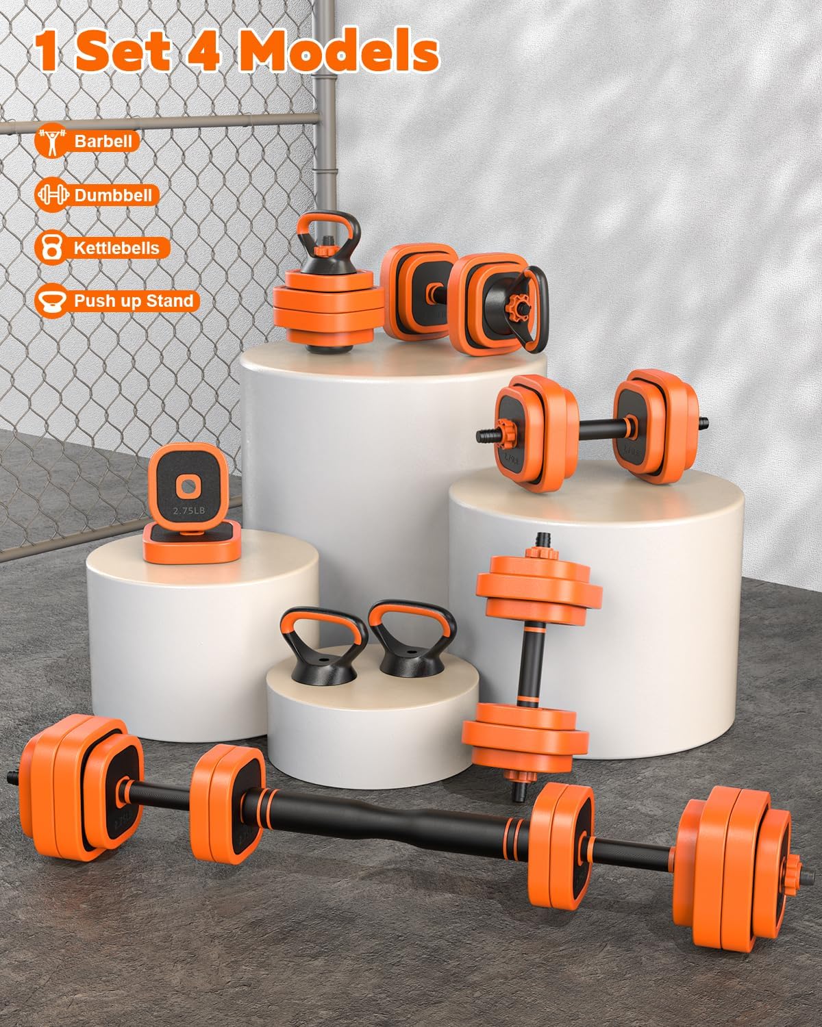4-in-1 Adjustable Dumbbell Weight Set
