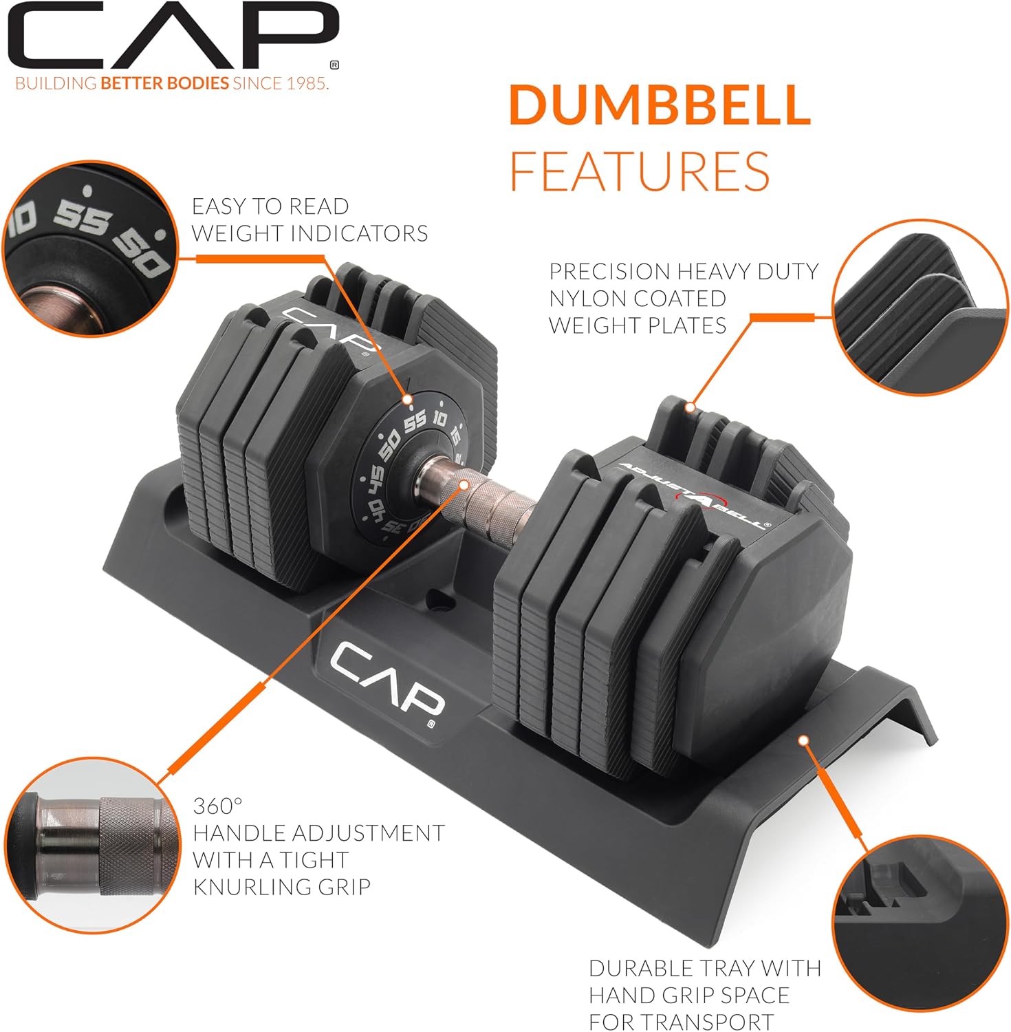 Premium Quick Select Adjustable Dumbbells