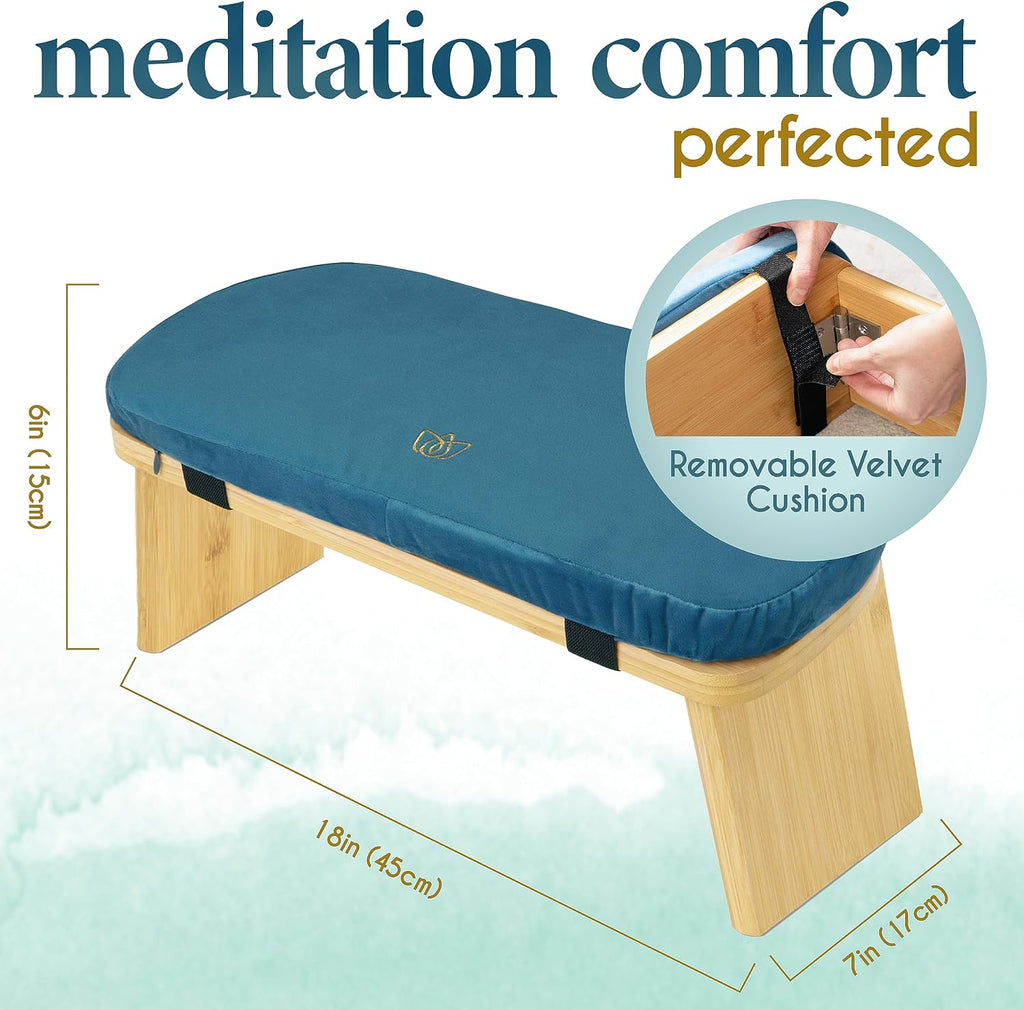 Foldable Bamboo Kneeling Meditation Bench