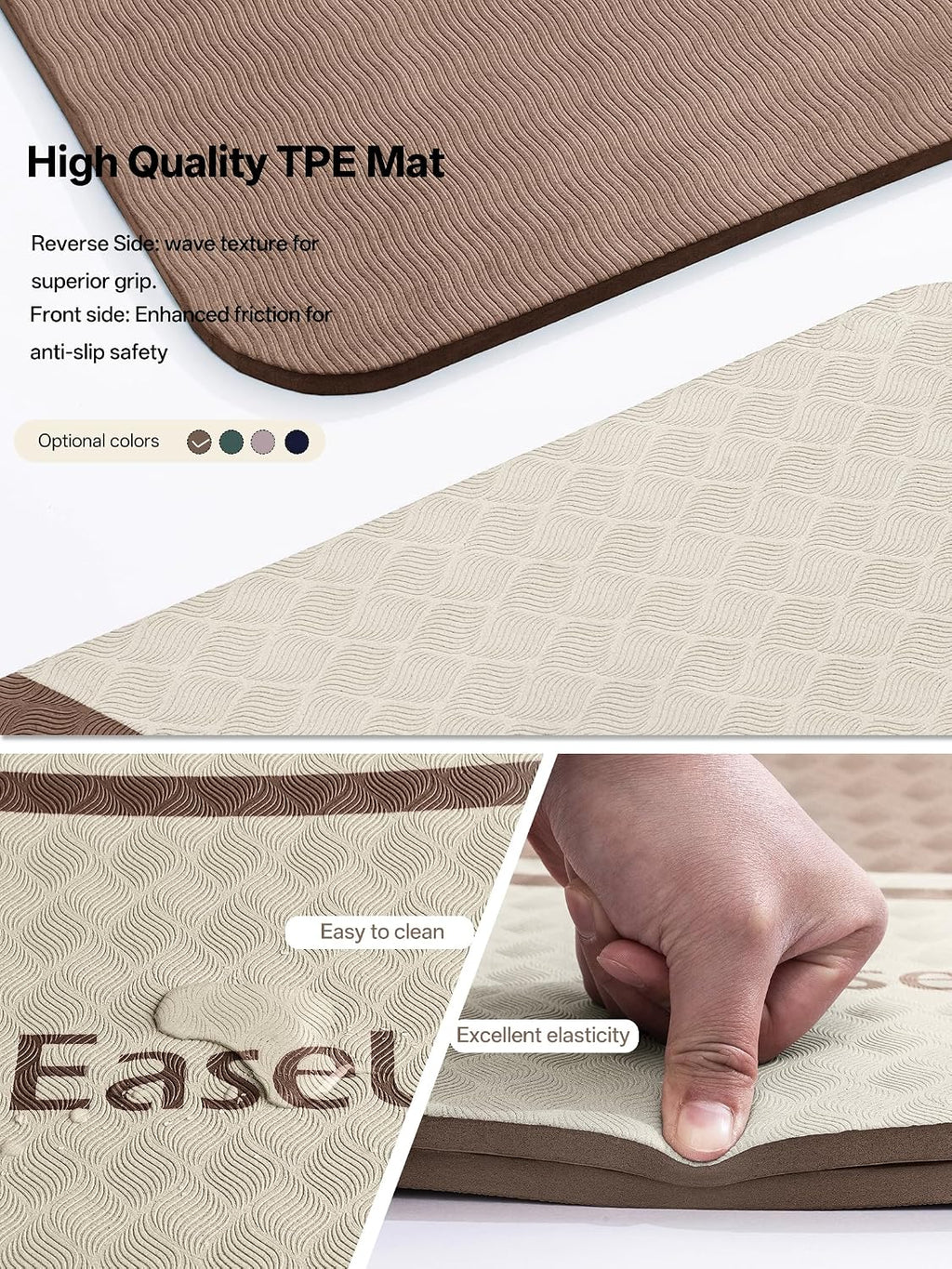10MM Extra Wide Long TPE Yoga Mat With Strap
