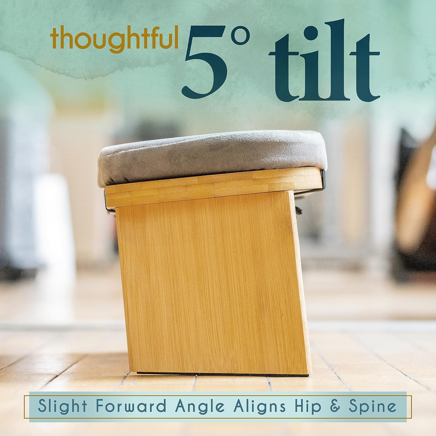 Foldable Bamboo Kneeling Meditation Bench